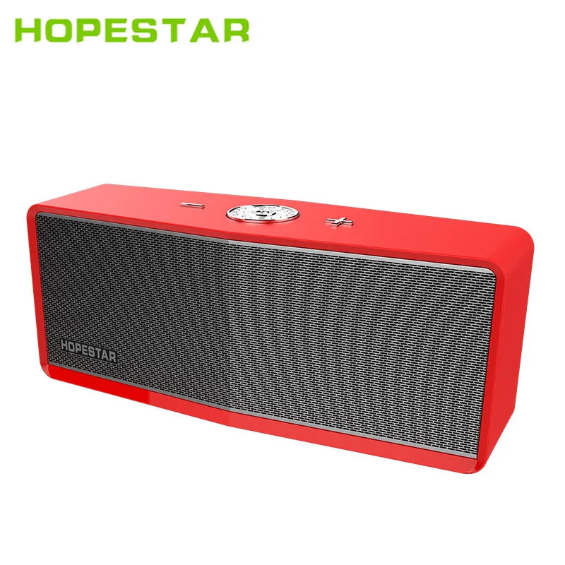 HOPESTAR H6Plus портативный Bluetooth динамик беспроводной Саундбар двойной бас стерео Поддержка Box музыка сабвуфер компьютер динамик s - Цвет: red