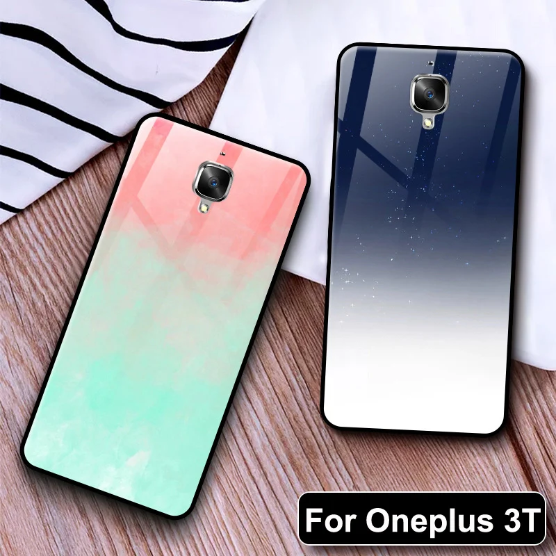 Чехол для телефона чехол для Oneplus 3T чехол s Закаленное Стекло Силиконовый край оболочки Oneplus3T A3010 чехол Защитный чехол для One plus 3 т задняя крышка