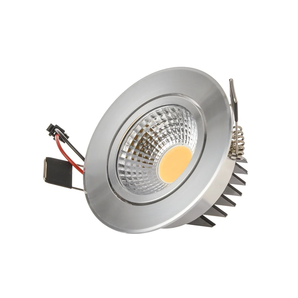 Dimmable 3W Cabinet LED Mini Downlight AC 85-265V Silver Shell Ceiling Recessed Light with Driver Warm / Nature White CE | Освещение