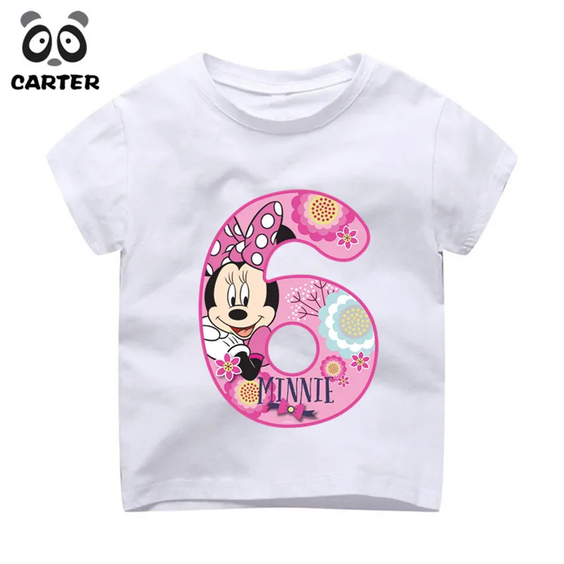 Детская футболка с рисунком мышки на день рождения номером 1 9 подарочные