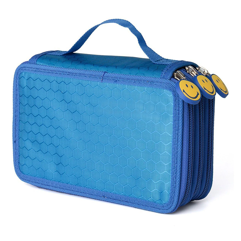 PPYY новый Студенческая Ручка Пенал 3 слоя Оксфорд Кисти держатель макияж мешок для