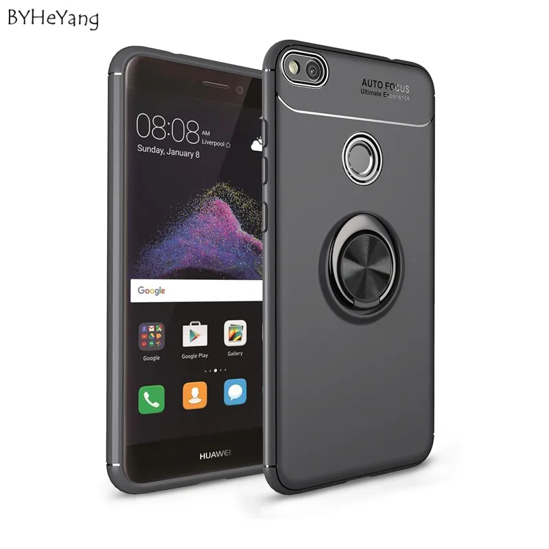 BYHeYang чехол для Huawei P8 lite 2017 чехлы с магнитным кольцом и адсорбцией автомобильный