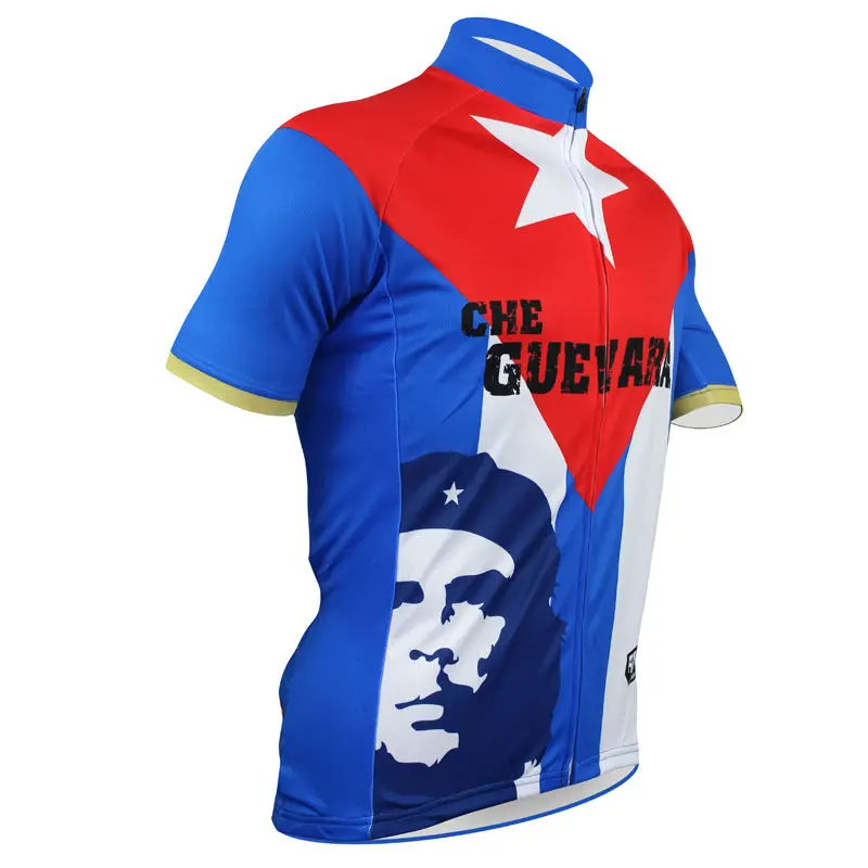 Мужская велосипедная футболка с коротким рукавом Che Guevara рубашка на молнии