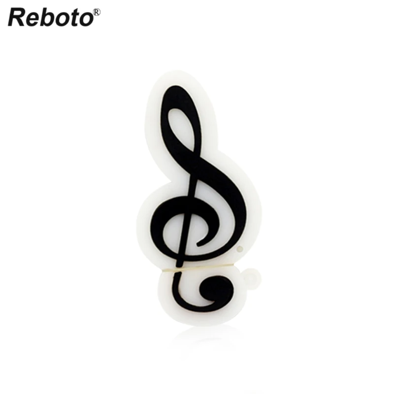 Оригинальный мультяшный музыкальный нот USB флэш-накопитель 4 ГБ 8 16 32 U-диск черный