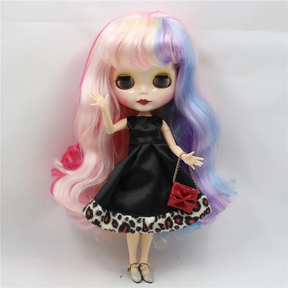 Ледяная кукла DBS Blyth радужные волосы для суставов тела 1/6 bjd 30 см белая кожа|joint