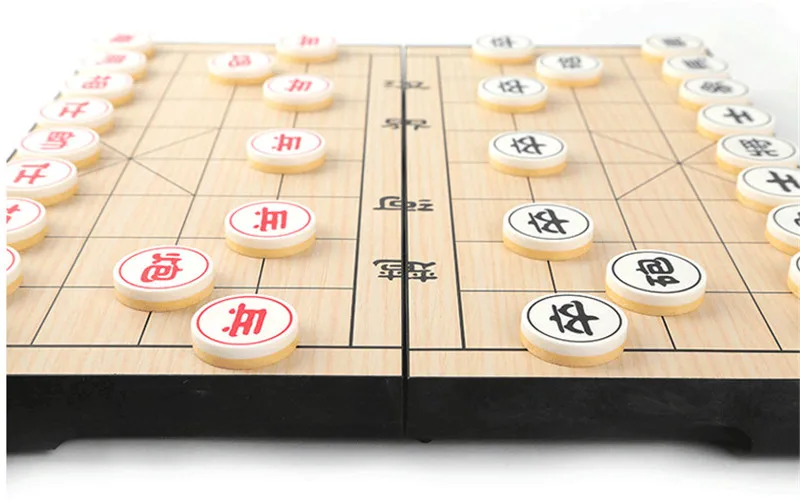 Портативный Xiangqi китайский Шахматный набор Магнитная Складная Настольная игра 25*25*2 см шахматы F227