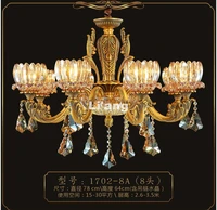 new arrival european brass antique crystal chandelier in promotion lamp e14 led ac brass crystal lamp lustre suspension lights
