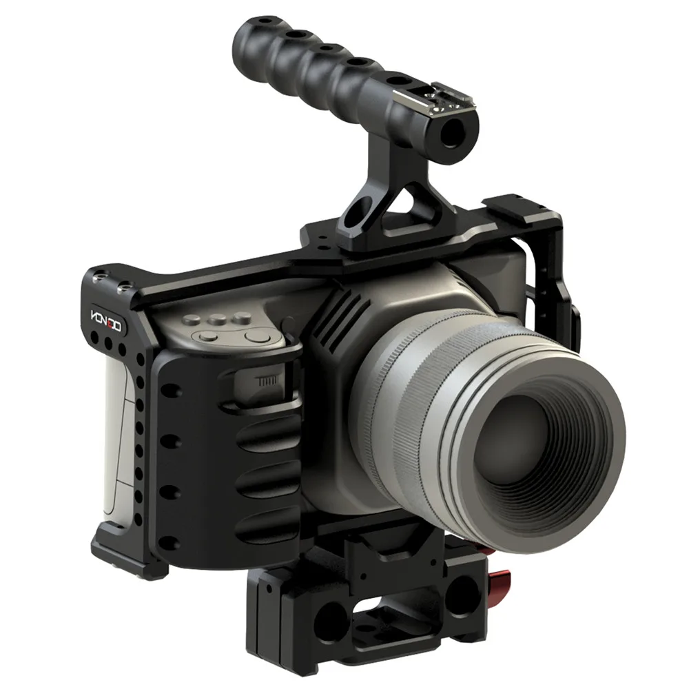 Крепление для камеры HONTOO BMD BMPCC 4K Rig DSLR RIG Base plate с верхней ручкой 15 мм rig BlackMagic Pocket