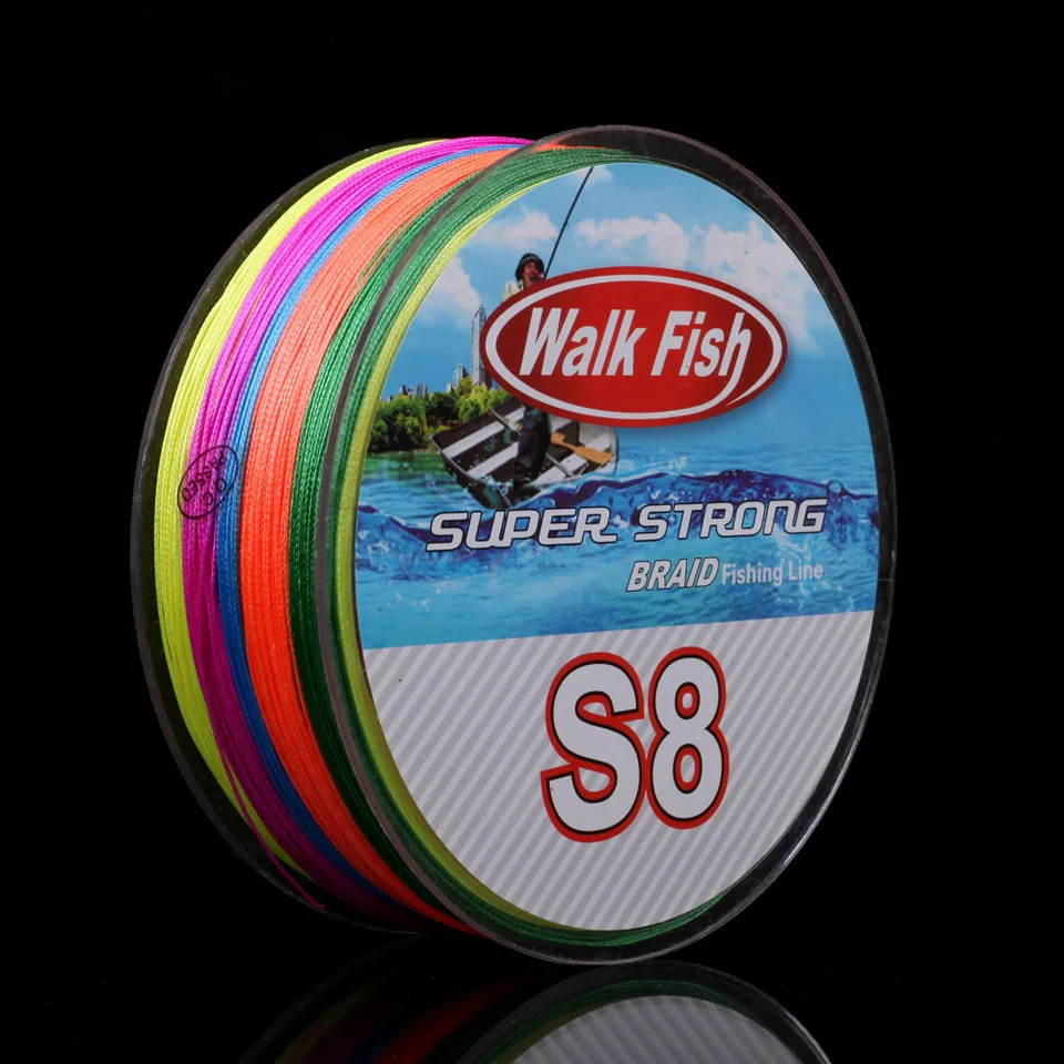 WALK FISH S8 300 м 8 нитей плетеные рыболовные лески ПЭ плетеная многонитевая рыболовная