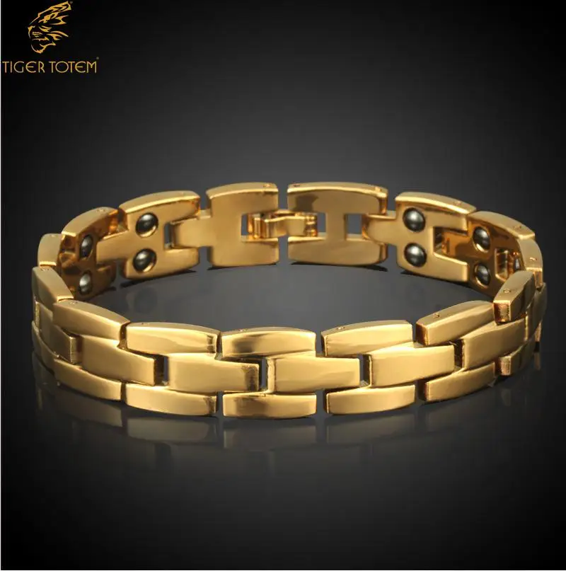 Тигр Тотем в европейском и американском стиле стиля меди Магнитный браслеты