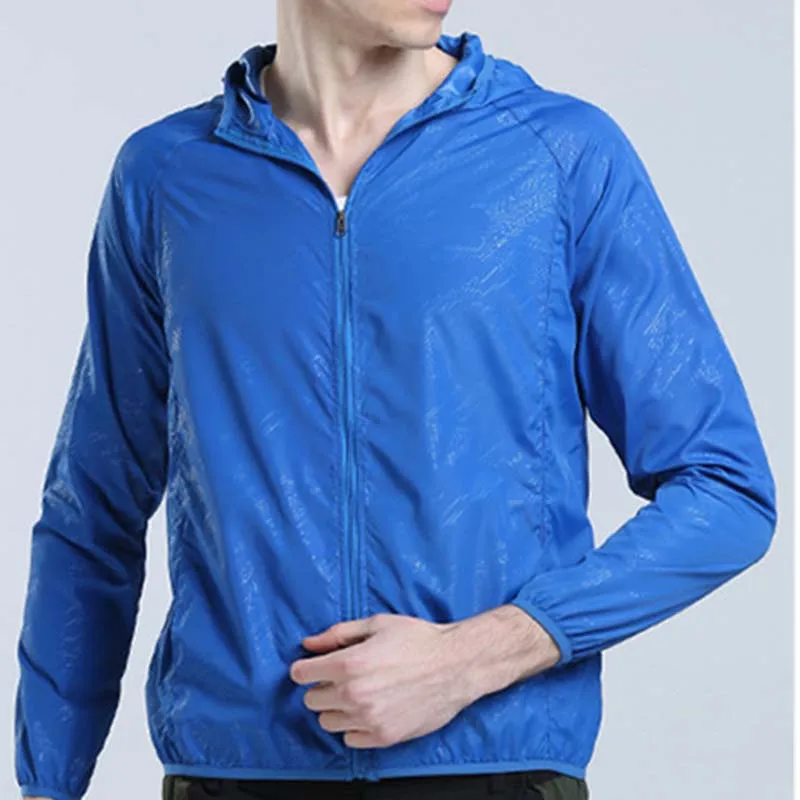 Мужская ветровка с капюшоном тонкая ветрозащитная защитой от дождя стильный