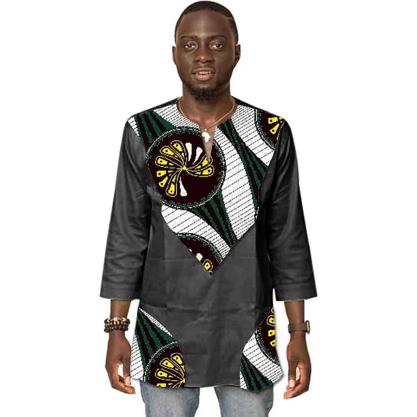 Модные топы в африканском стиле с принтом Дашики футболки коротким рукавом