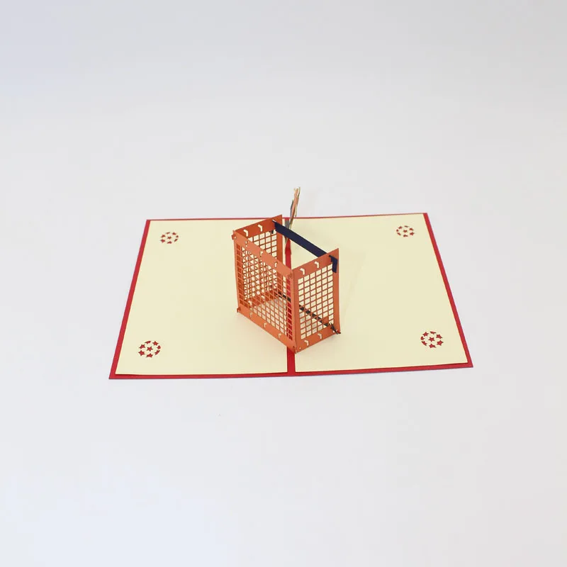 (10 шт./лот) Горячая продажа 3D ручной работы футболиста поздравительные карты с