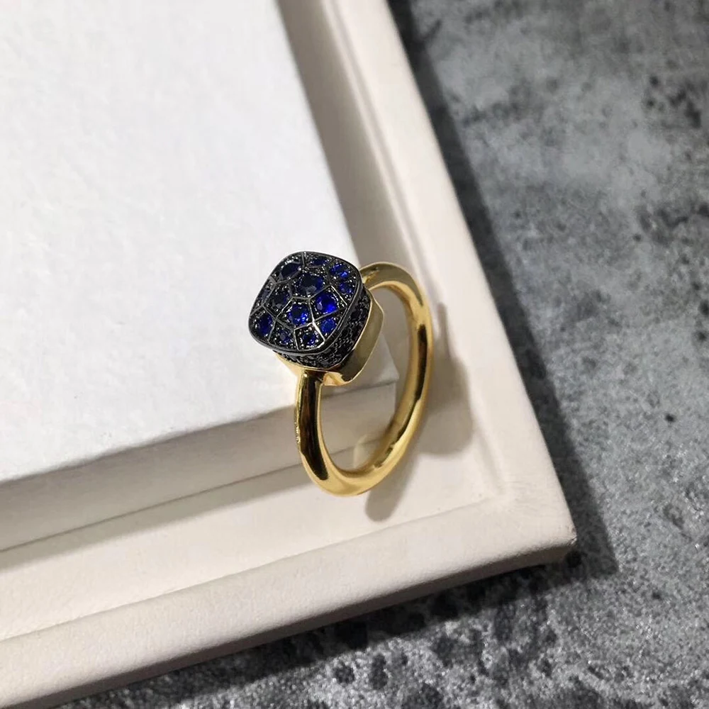 Дизайнерское женское кольцо с камнем роскошное ювелирное изделие из розового