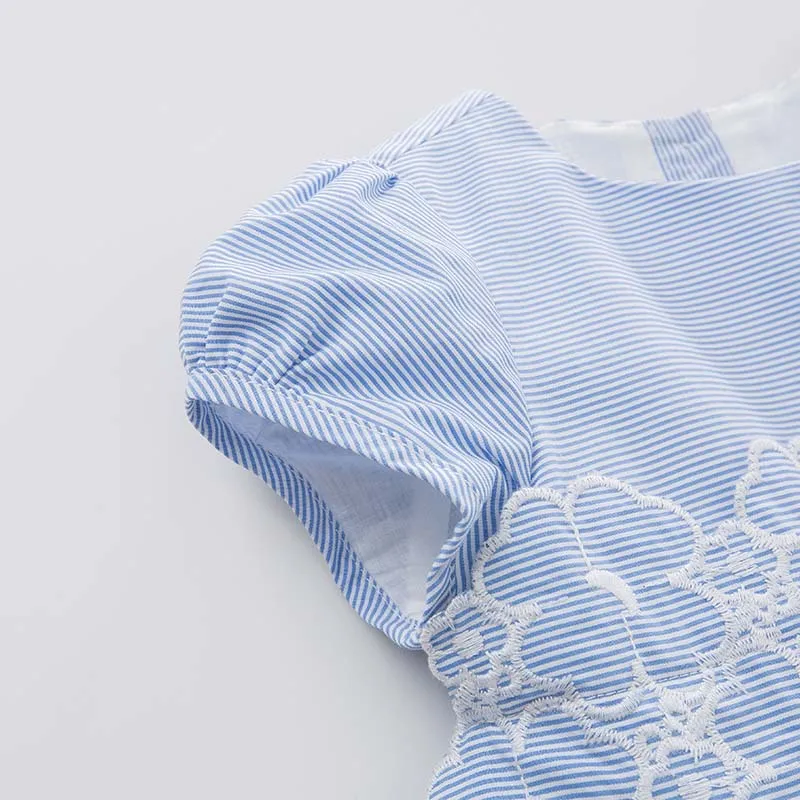 Dave bella/милые платья для маленьких девочек одежда в полоску малышей Детские