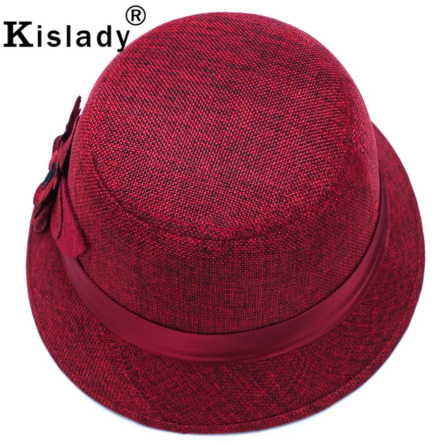 Kislady модная винтажная льняная фетровая шляпа для женщин новая весенняя летняя
