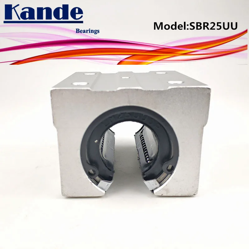 Подшипники Kande 4 шт. SBR25UU SBR25 UU открытый Подшипник блока CNC части скольжения для 25 мм