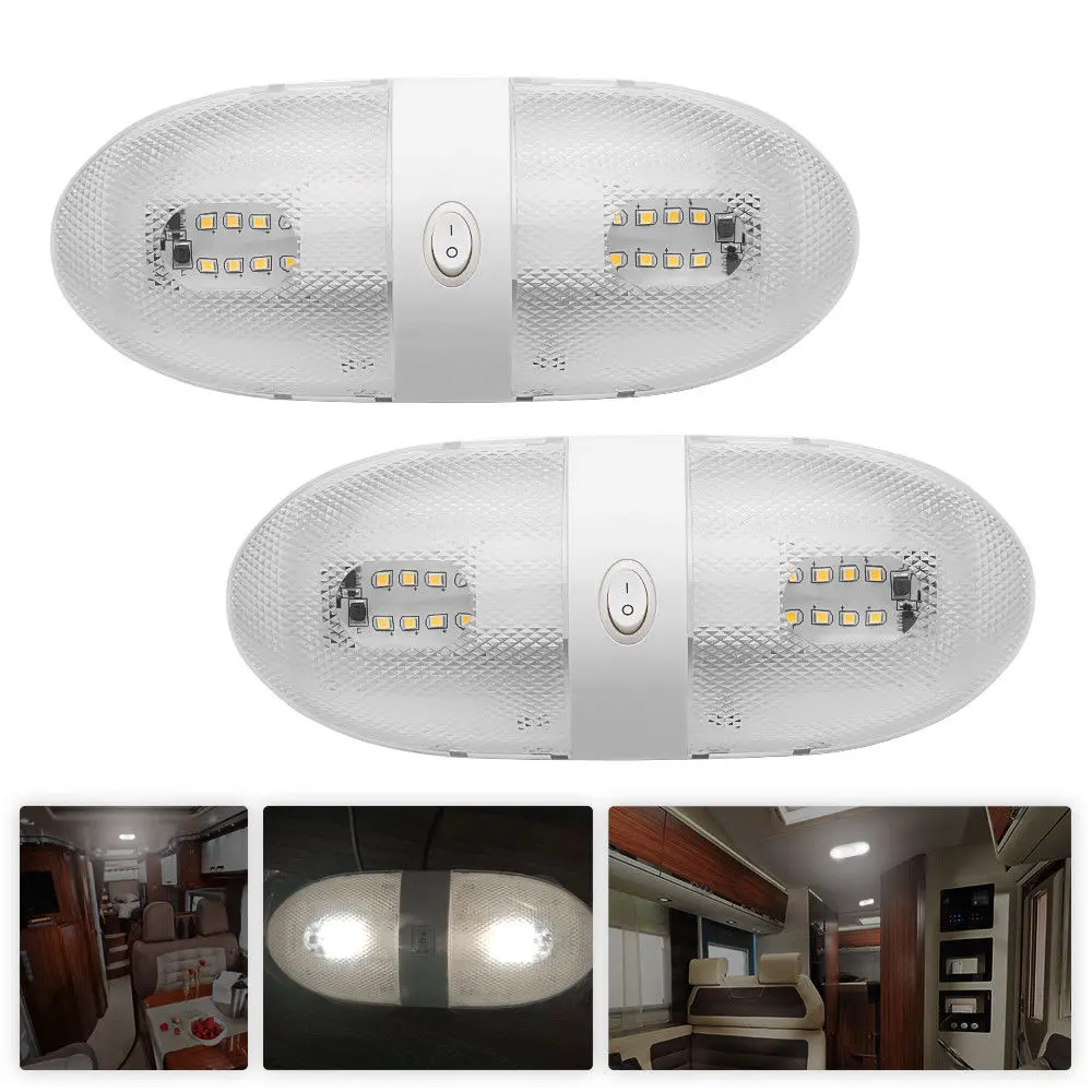 2pcs RV светодиодный 12 V 4W светильник потолочный кемпер прицеп морской одиночный купол светильник 12 вольт