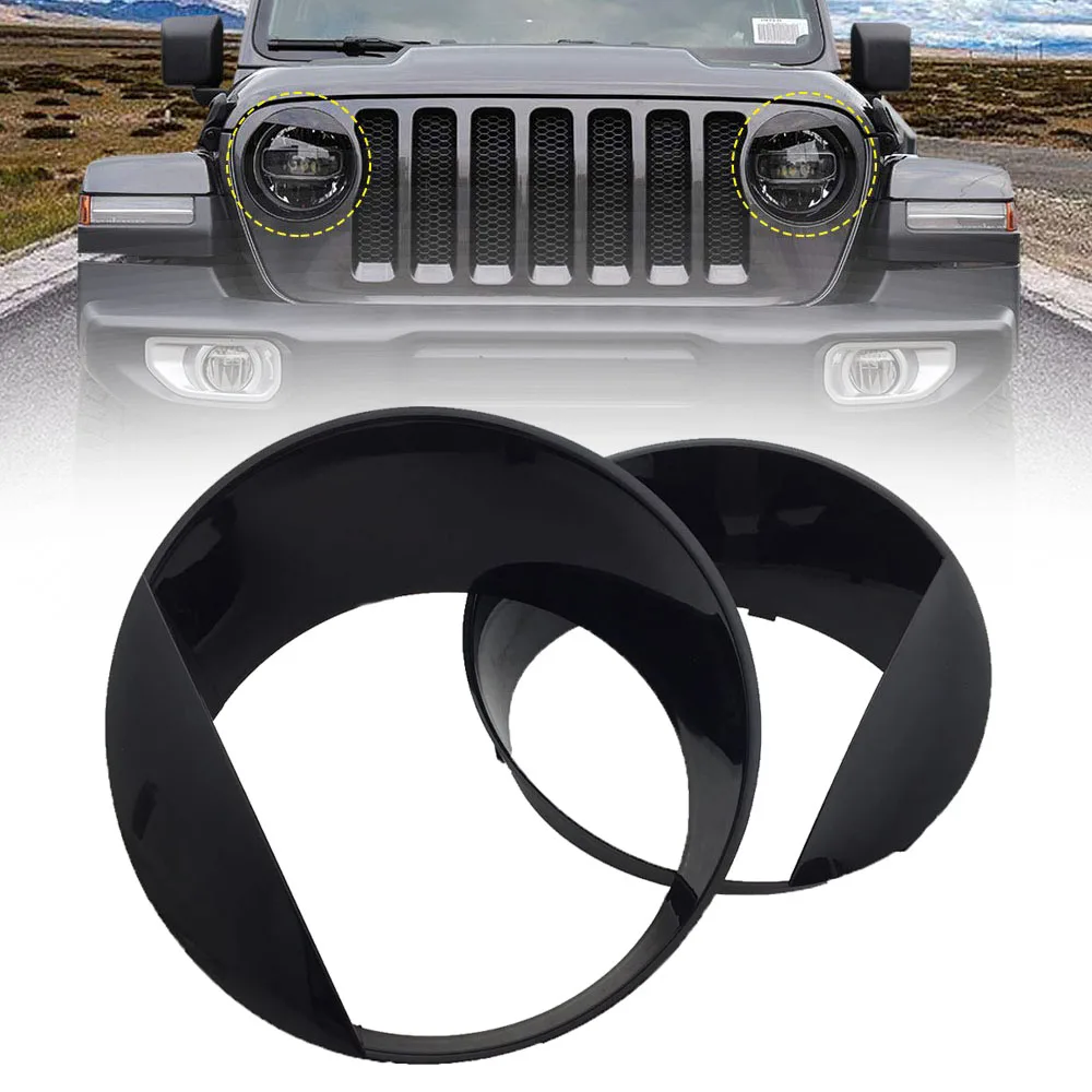 Marlaa 2 шт. Bezels фары переднего света Чехлы Angry Eyes для Jeep Wrangler Sport JL пара