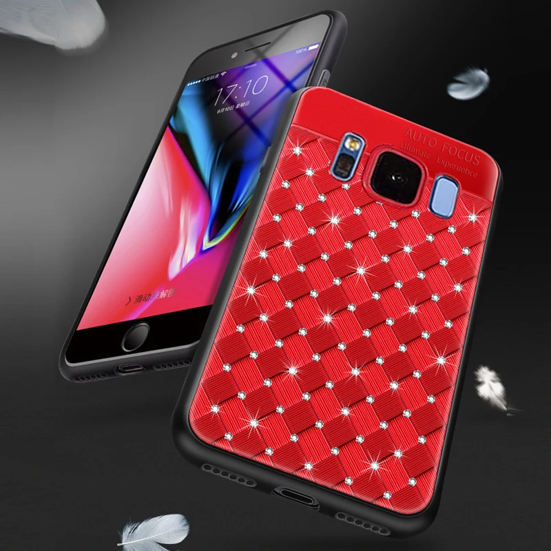 KaiNuEn glitter diamond 3D coque cover case For Samsung galaxy s8 S 8 Plus S8Plus Silicone luxury on Silicon back Phone cases |