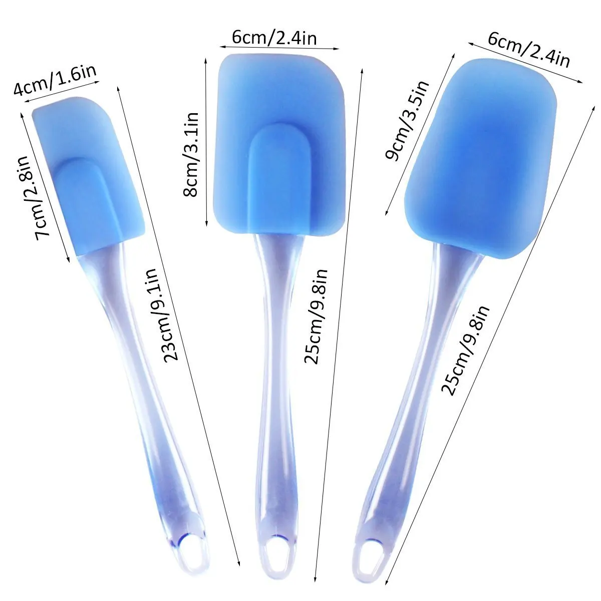 Flex Silicone Heads Spatula Set with Crystal Handle Nonstick Heat Resistant Professional Rubber Scraper Spatulas Mixing | Дом и сад