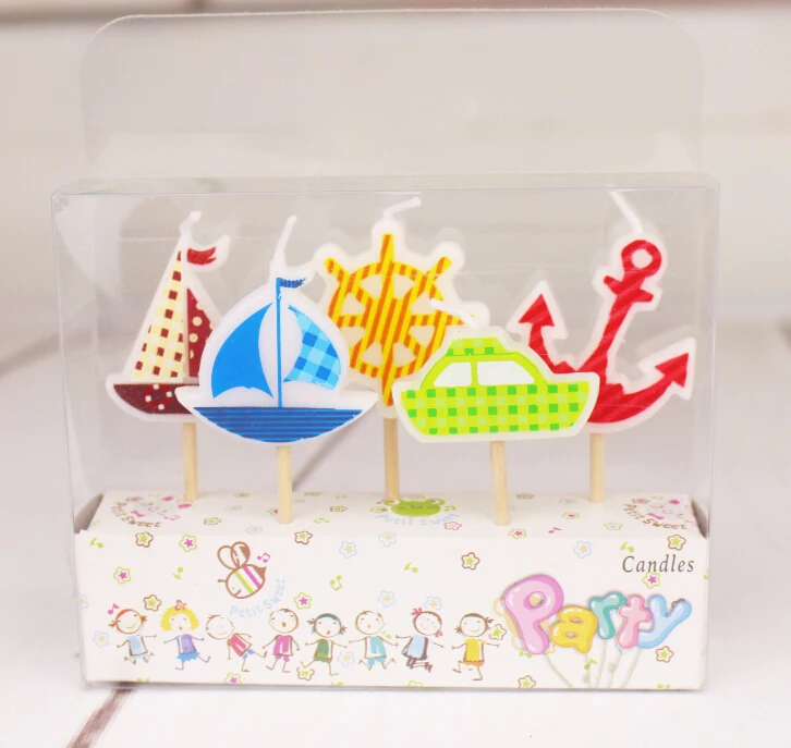 5 шт./компл. матросский корабль якорь ремесло свечи свечка в виде кекса Toppers дети