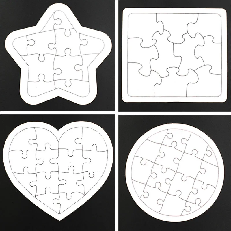 1 шт. пустой бумажный пазл Детский сделай сам граффити для рисования игрушки