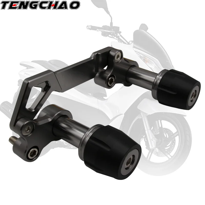 Motorcycle rear anti-collision slider guard axle muffler pipe frame fall protection For Honda PCX Yamaha x-max 300 | Автомобили и