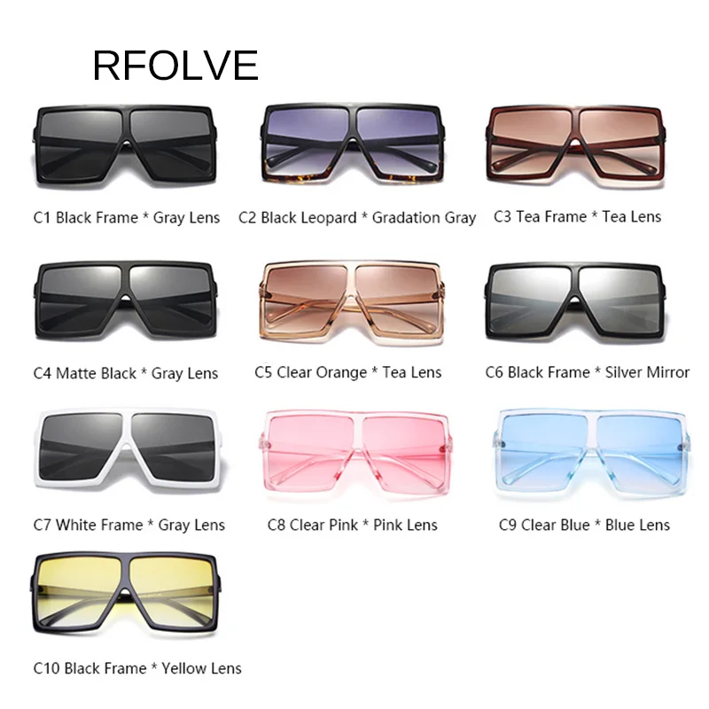 Rfolve Новый модный очки солнцезащитные женские классическая площадь