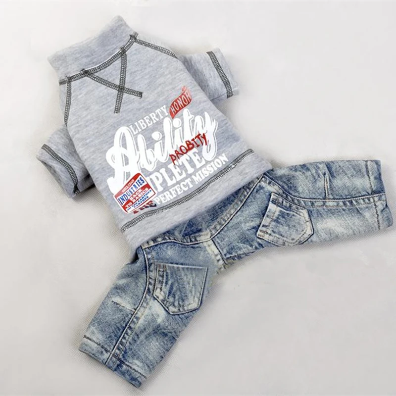 Одежда для собак одежда спортивная с джинсами спортивный комбинезон кошек