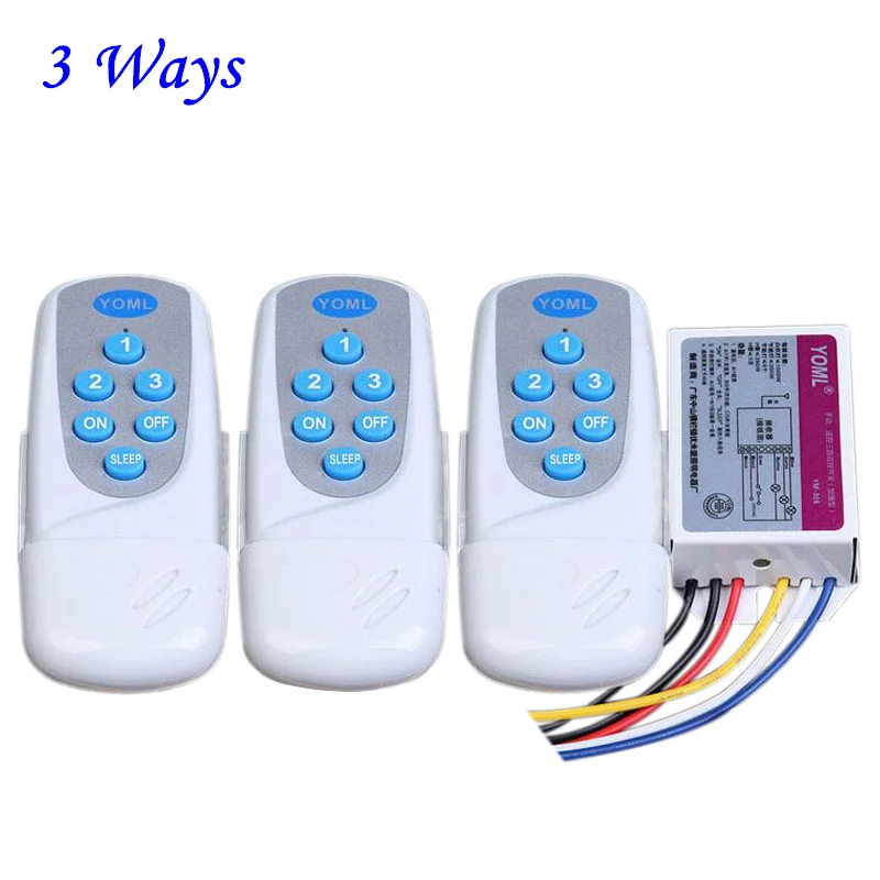 

220 В умный выключатель света с дистанционным управлением 110 в цифровой умный настенный беспроводной приемник Teleswitch с тремя пультами дистанционного управления s