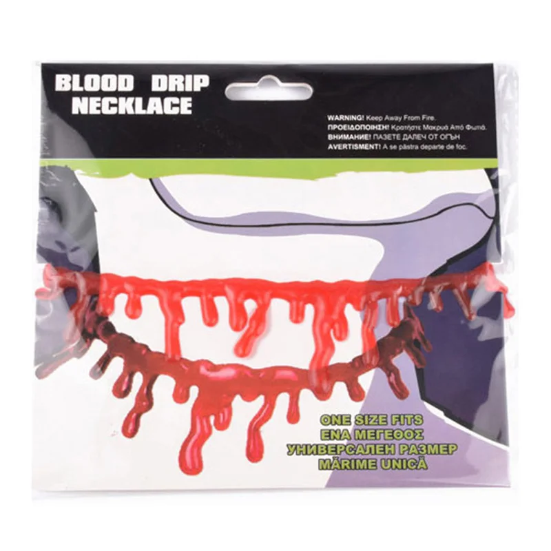 Halloween Decoration Blood Red Choker Necklace Elastic Vintage Stretch Tattoo Women Jewelry Adjustable Short | Украшения и