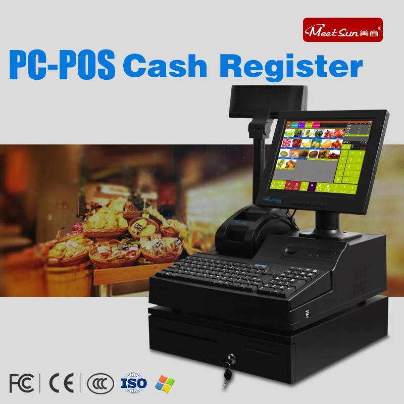 Meetsun MS-900-3 N450 все в одном настраиваемые ПК POS Сенсорный экран монитора Системы