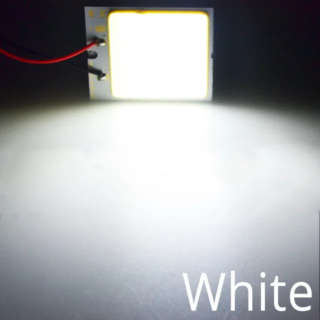 White T10 W5W авто Интерьер Чтение Cob 24SMD 36SMD 48SMD светильник купольная фестонная автомобильная светодиодная лампа автомобиля панели лампы BA9S DC 12v Стайлинг автомобиля - Испускаемый цвет: White