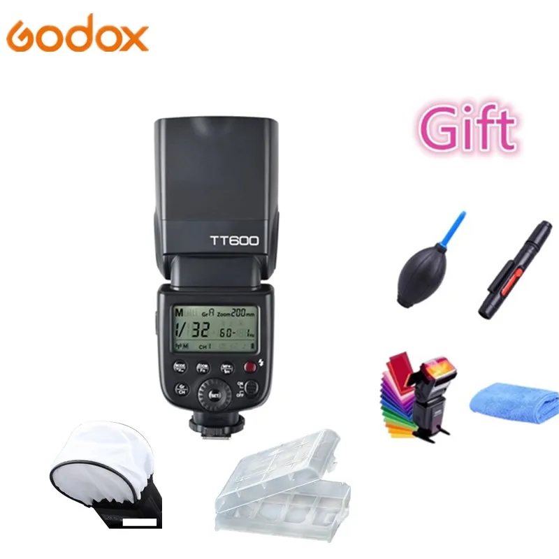 Godox TT600 камера Вспышка Speedlite 2,4G беспроводной Master Slave X1T-F ttl HSS для fuji фильм x-t20 X-T2 x100f xt2 x-t10 fuji X-T2 x - Цвет: Черный