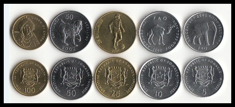 Набор из 5 предметов наборы монет для девочек красивая Африка 100% настоящая и