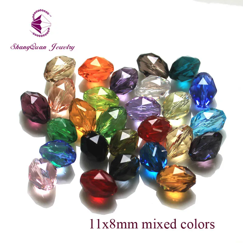 

11x8mm Crystal Oval Glass Beads DIY Jewellery Making For Bracelet Necklace 25 Color Choose Wholesale SQ3A18118