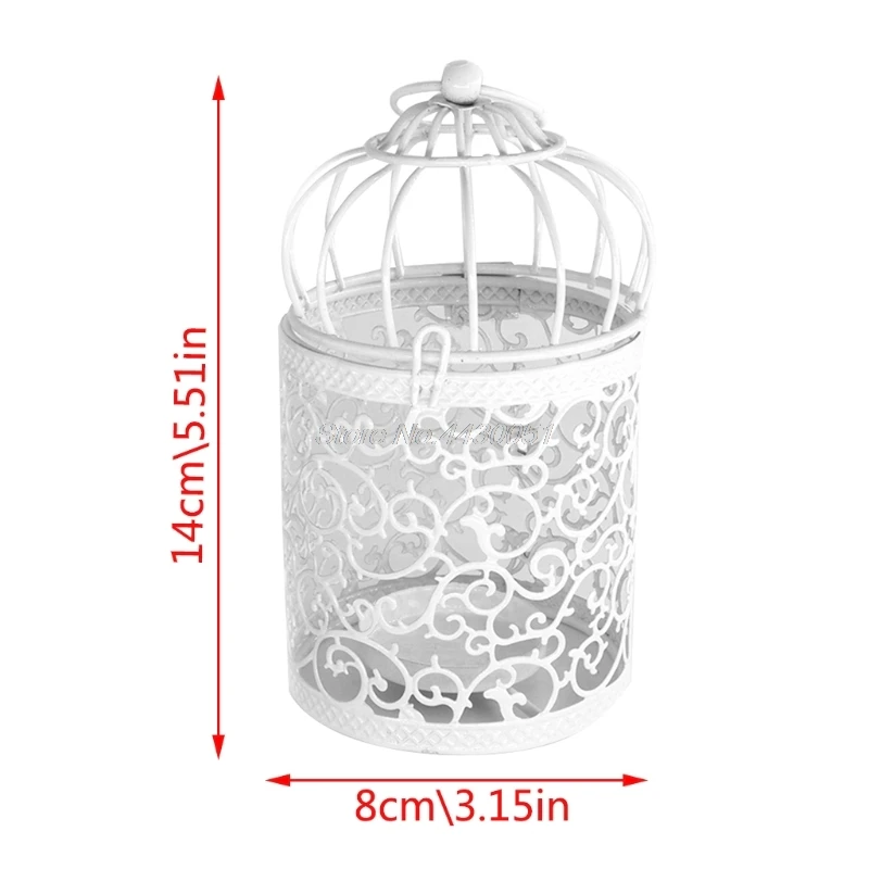 Полый подсвечник подвесной фонарик птичья клетка винтажный кованый
