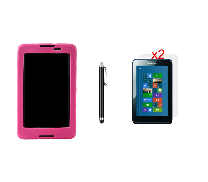 Ultra Slim Anti-Skid Soft Silicone Rubber Cover Case + 2*Clear Films Stylus For Lenovo A3500 A7-50 A7 50 A3500-HV 7&quot Tablet |