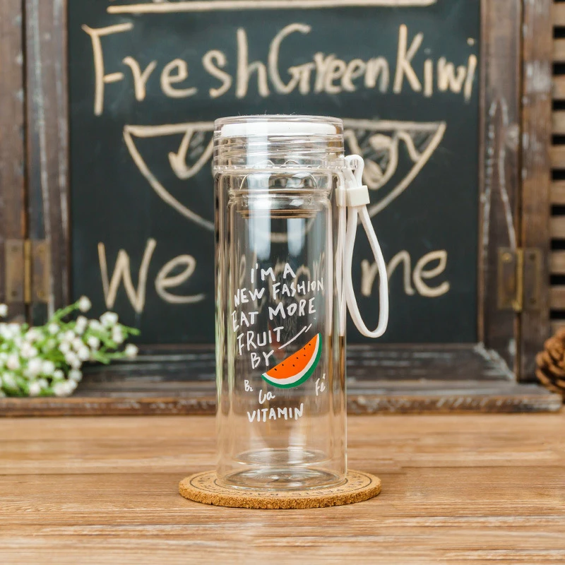 TECHOME творческая большая емкость бутылка для воды с фруктовым принтом С защитой от