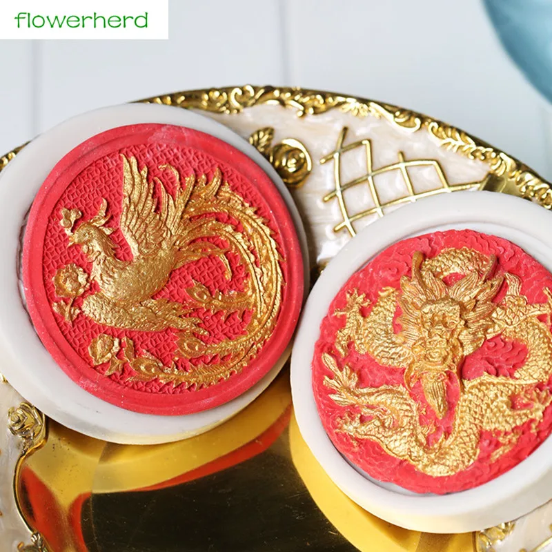 Китайский Стиль торта Формы для сладких изделий украшения Дракон силиконовые