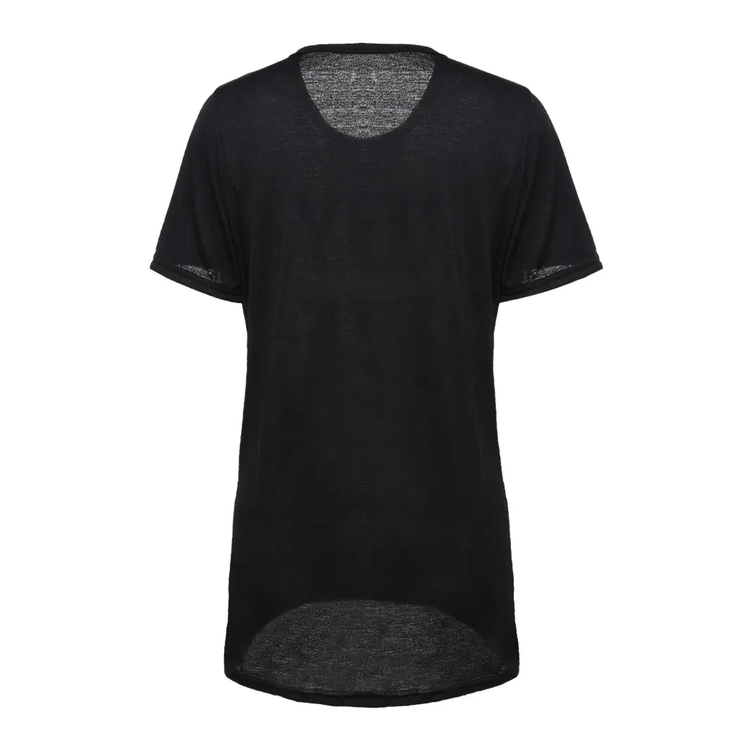 Женская свободная одежда летняя черная с буквенным принтом |