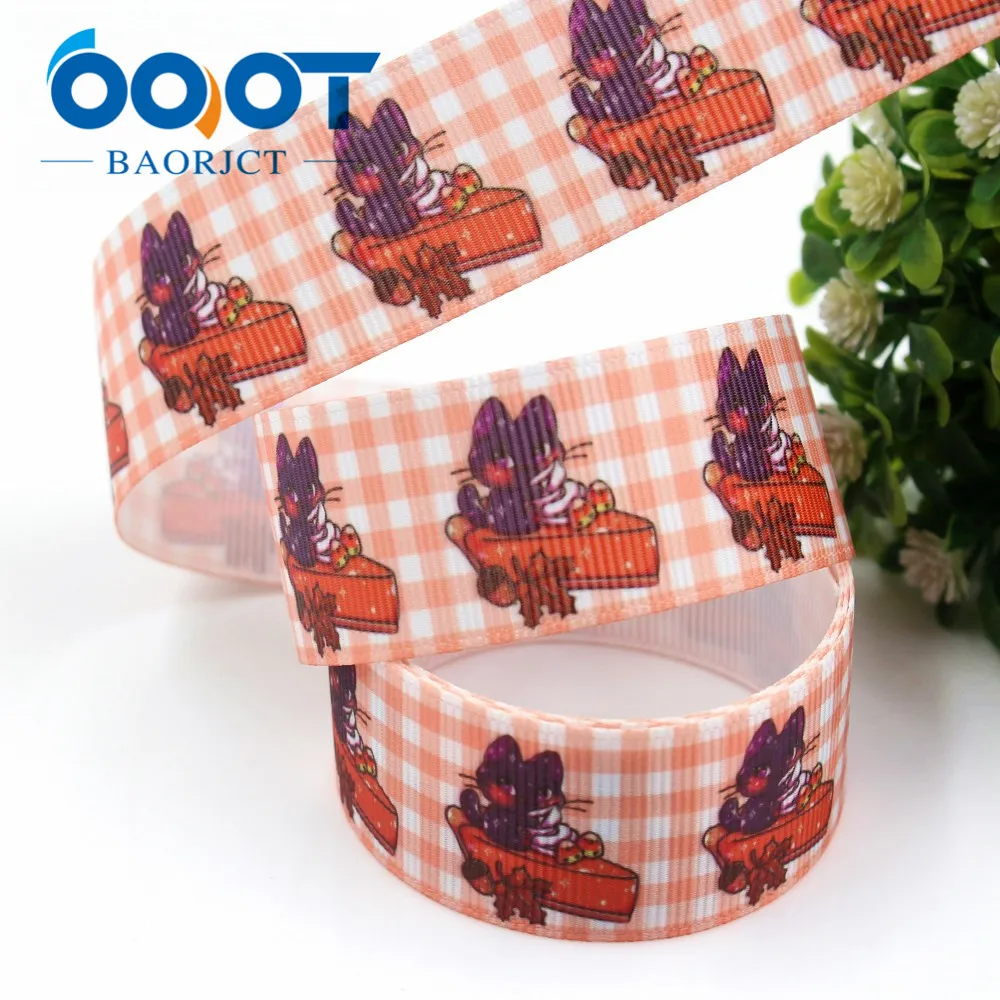 19320 1 ''с фокусным расстоянием 25 мм мультфильм печатных grosgrain ленты 10yds DIY ручной