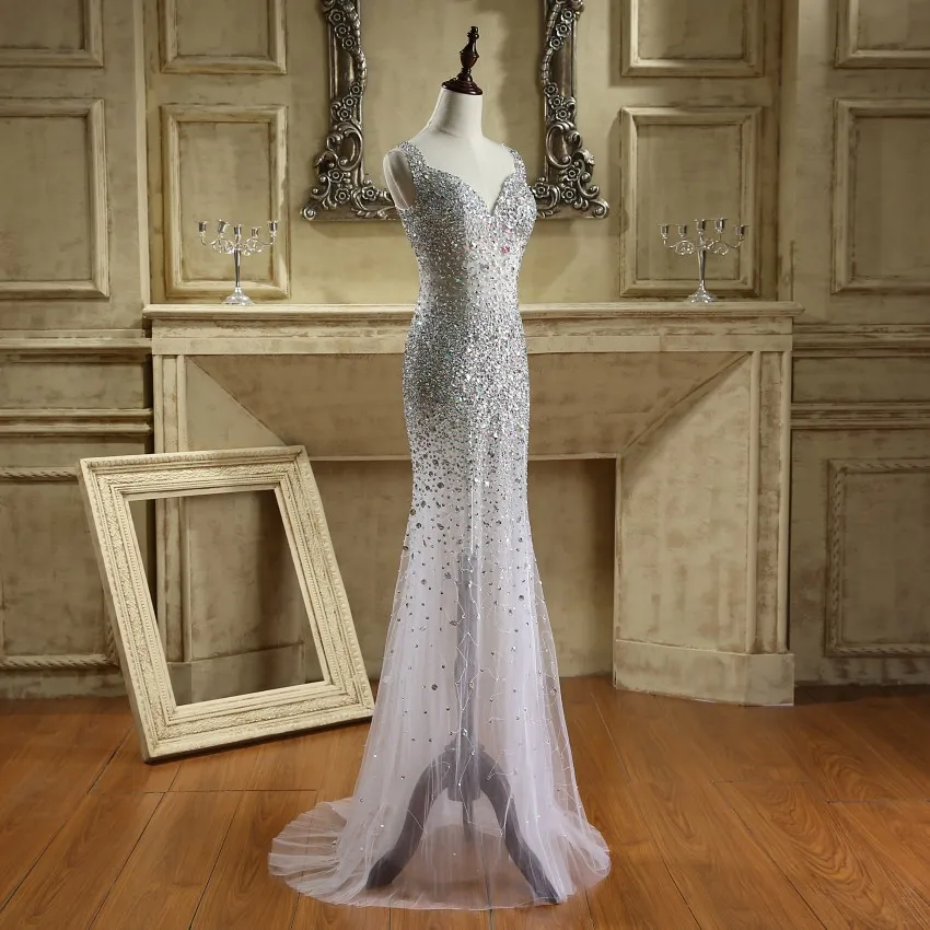 Сексуальные платья-русалки для выпускного вечера официальное Тюлевое платье с