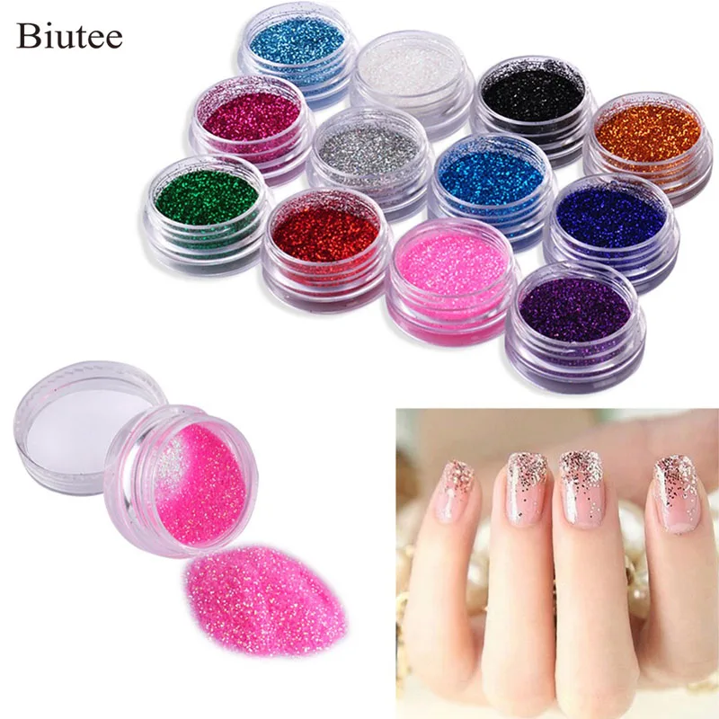 12 Colors Biutee 12 видов цветов стразы для ногтей горный хрусталь бархатный песок для ногтей в баночки для бисера блеск для ногтей камифубуки на ногтях - Цвет: 12 Colors