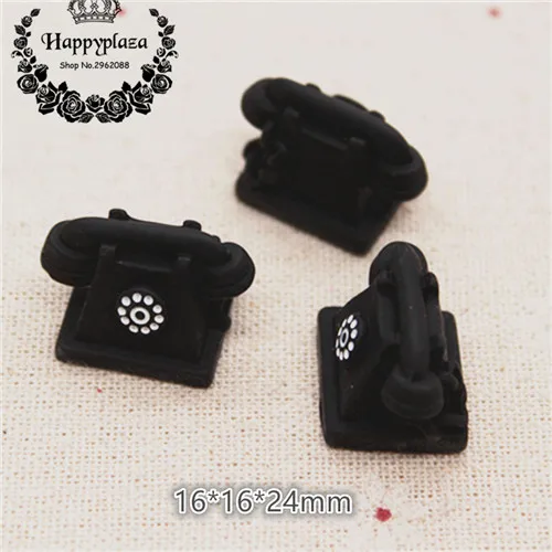 deck phone 10pcs Милый полимерный 3D античный домашний прибор ТВ/Радио/настольный телефон/железо/шайба миниатюрное искусство поставка украшение поделка-Шарм DIY - Цвет: deck phone 10pcs