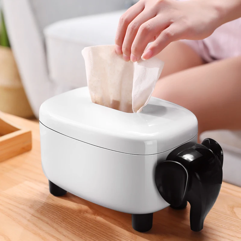 С нарисованным слоном для девочек милый держатель салфеток коробка пластиковых