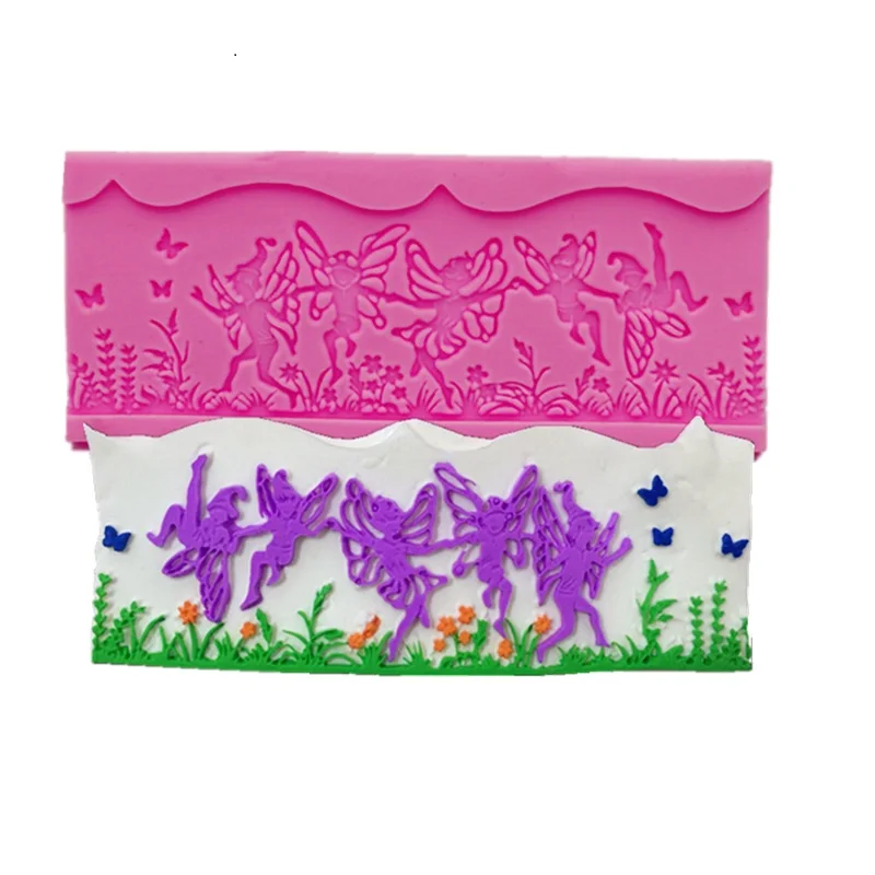 Кружевная силиконовая форма в виде ангела и волшебника для торта десерта