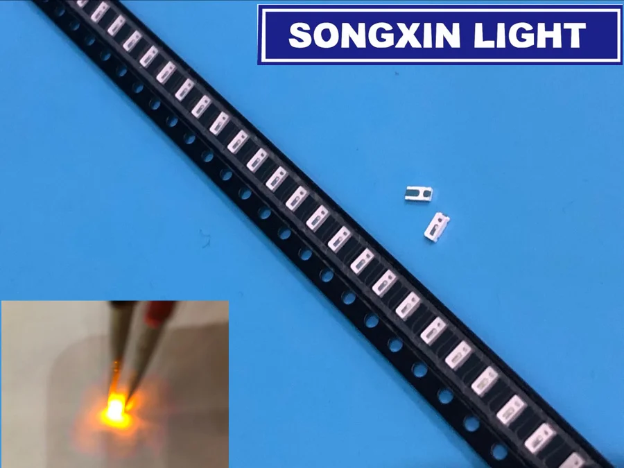 1000 шт. 3014 SMD светодиодный чип желтый сверхъяркий 0 1 Вт 6-8 лм 30 мА 2 в поверхностного