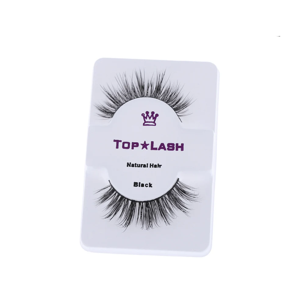 1 пара модные женские 100% норковые Черные Длинные Накладные ресницы ручной работы